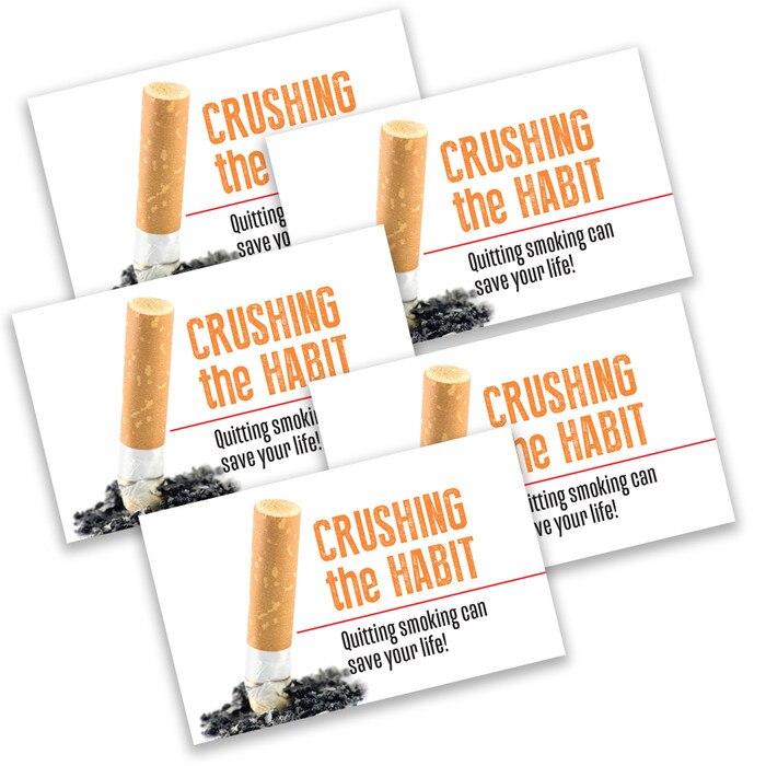 Crushing the Habit Mini Pocket Guide, Health Edco tobacco and smoking education pamphlet for smoking cessation, 37003