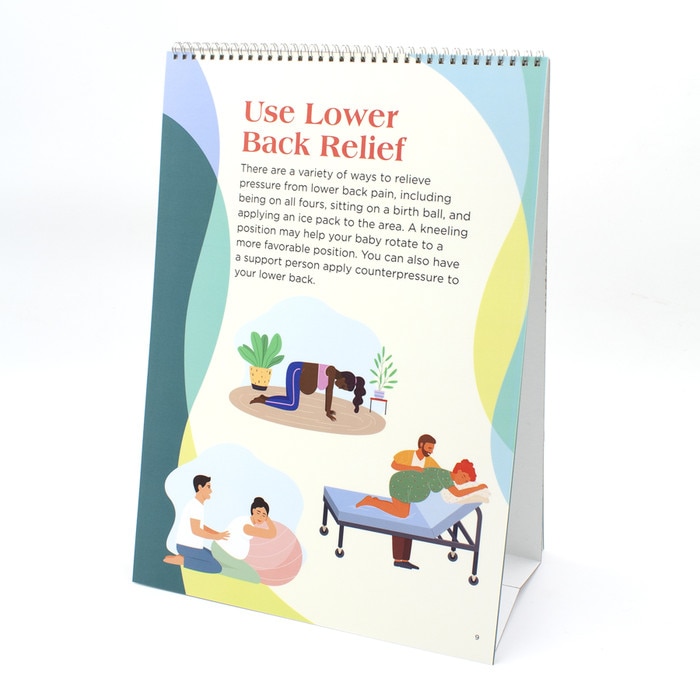 Comfort Positions for Labor & Birth Flip Chart, childbirth education materials and teaching tools, Childbirth Graphics, 43324