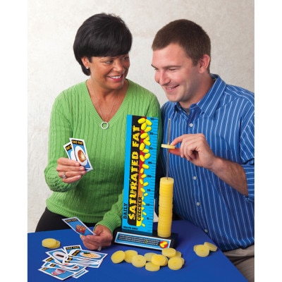 Daily Saturated Fat Checker, health education activity and nutrition teaching tool with game pieces, Health Edco, 72631