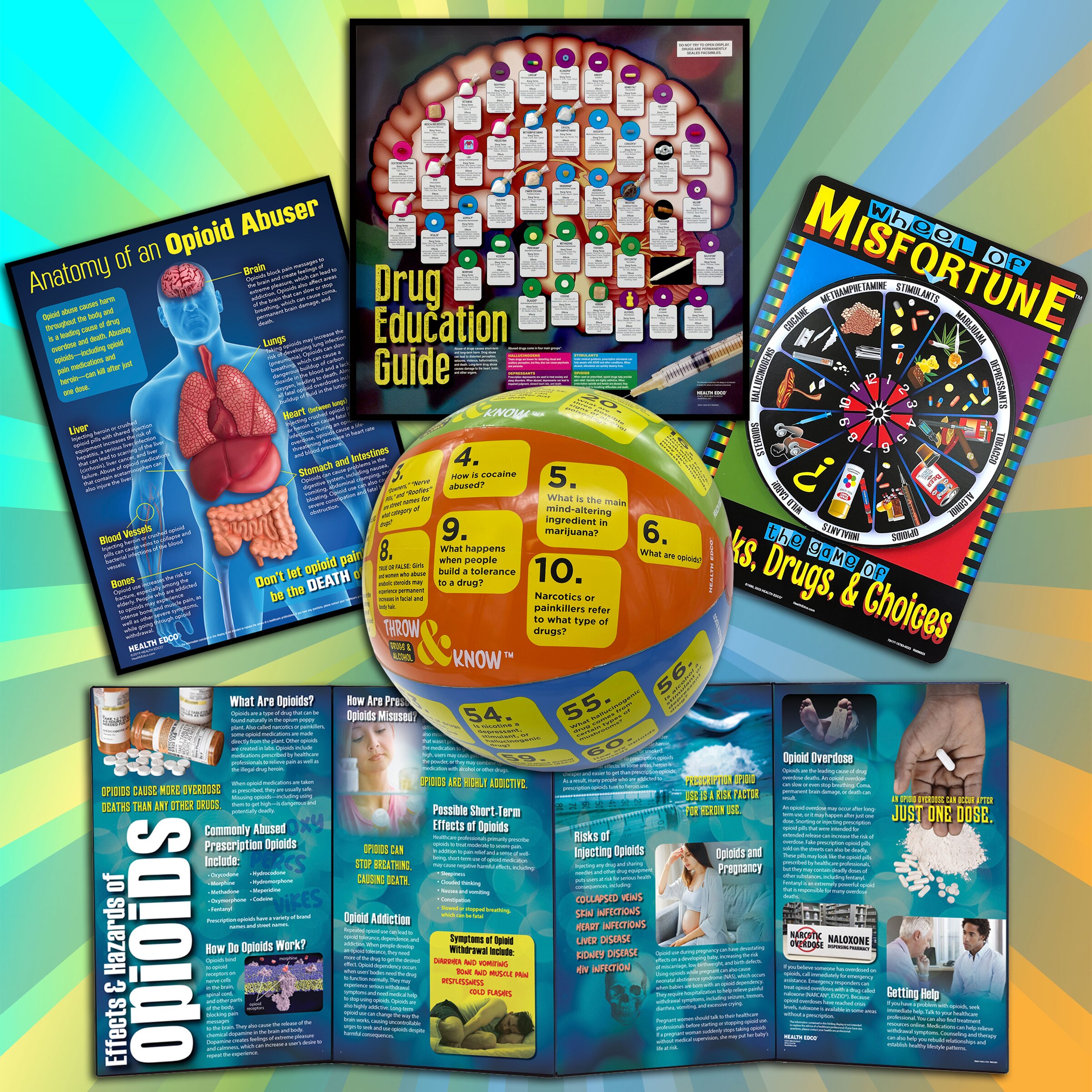 Drug and opioids education materials from Health Edco